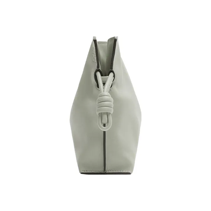 LOEWE Flamenco Nappa Cow Leather Shoulder Bag, Crossbody Bag, Clutch Mini Women's Gray-2