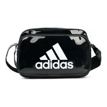 Adidas Polyurethane Gym Bag Shoulder Bag Crossbody Bag Small Size Unisex Black