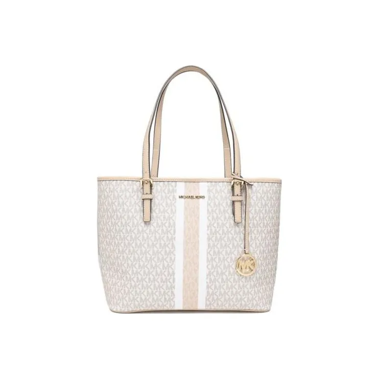 MICHAEL KORS Jet Set Canvas Handbag Regular Women's Pink/Ecru-0