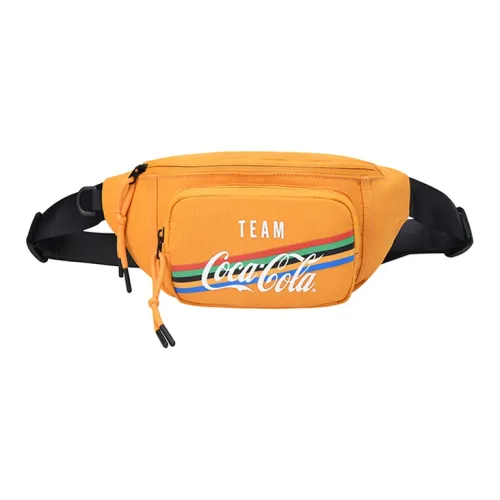 Anta Coca-Cola Collaboration Oxford Fanny Pack Crossbody Bags Regular Unisex Yellow