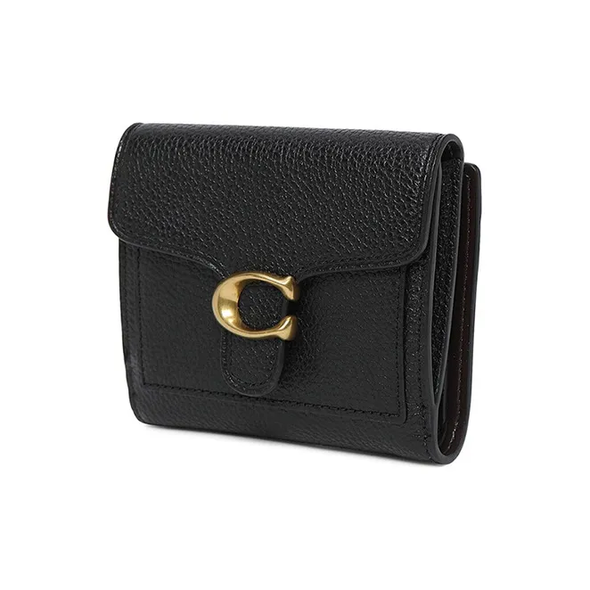 COACH Tabby Leather Wallet Women's Black-1