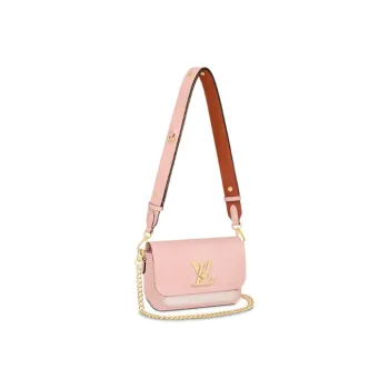 LOUIS VUITTON Lockme Tender Grained Calfskin Handheld Crossbody Bag Shoulder Bag Women's Pink