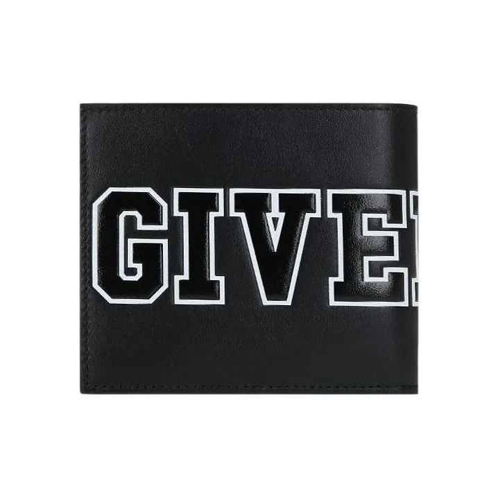 GIVENCHY Matte Smooth Cow Leather Wallet Card Holder Wallet Men's Black-2