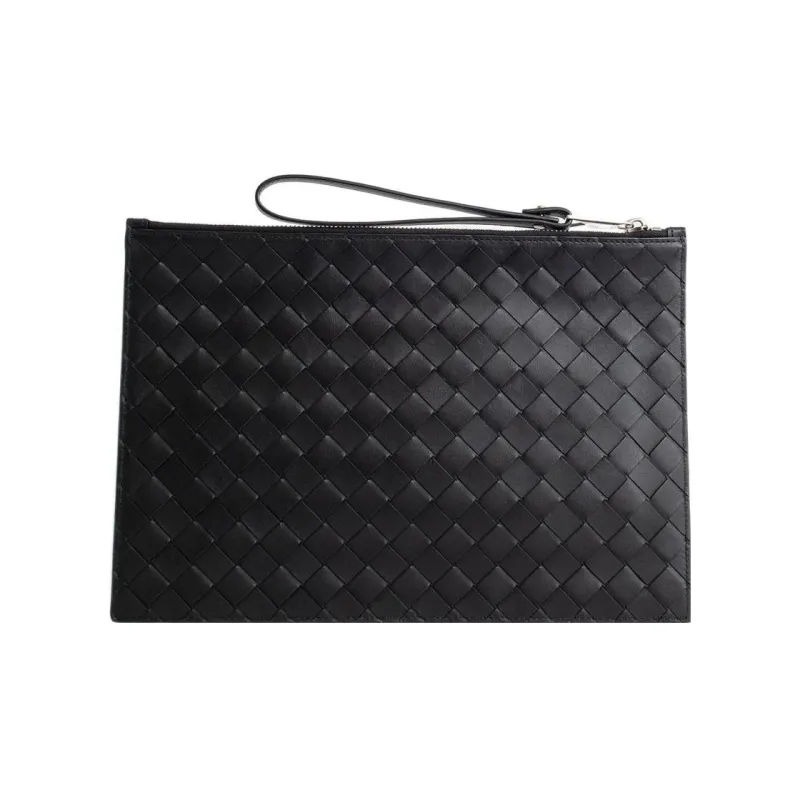 Bottega Veneta Pouch Large Intrecciato Black-3