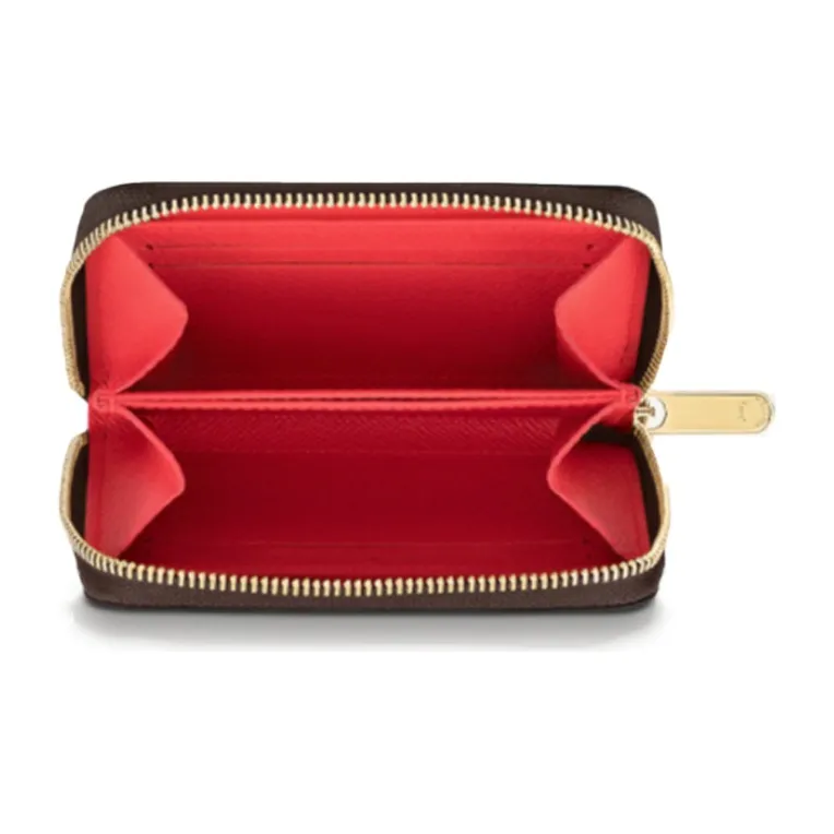 LOUIS VUITTON Zippy Coin Purse Damier Ebène Vivienne Red-2