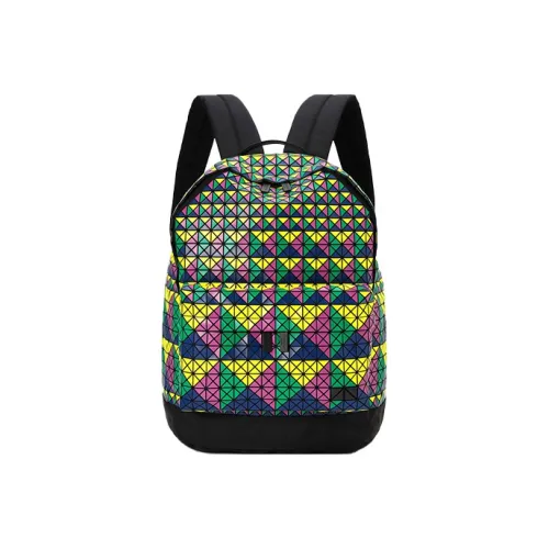 ISSEY MIYAKE Daypack Knitted Polyester Laptop Backpack Large Size Unisex Multicolor
