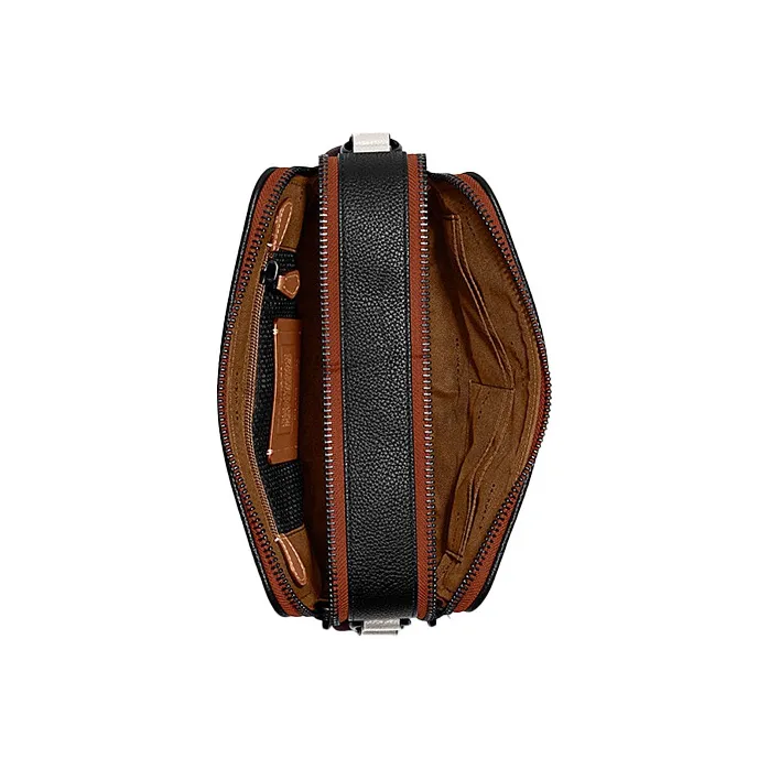 COACH Charter Artificial Leather Camera Bag Shoulder Bag Crossbody Bag Medium Size Men's Dark Brown-3