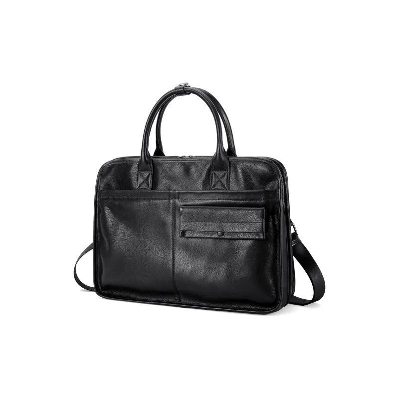Ace Paul Top Grain Cow Leather Briefcases Regular Men's Black-1