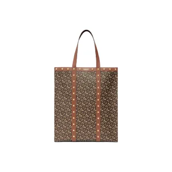 Burberry Cow Leather Tote Bag Shopping Bag Handbag Women's Tan