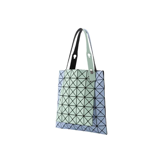 ISSEY MIYAKE Prism Polyester Tote Bag, Shopping Bag, Shoulder Bag, Handbag Regular Women's Blue & Green-2