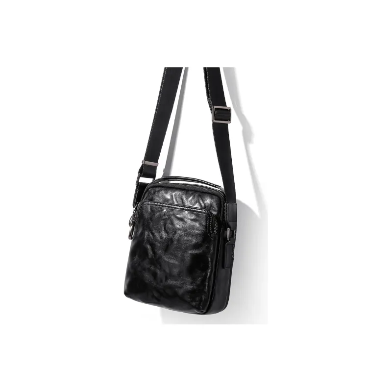 Ace Paul Cow Leather Shoulder Bag Crossbody Bag Regular Men's Black-2
