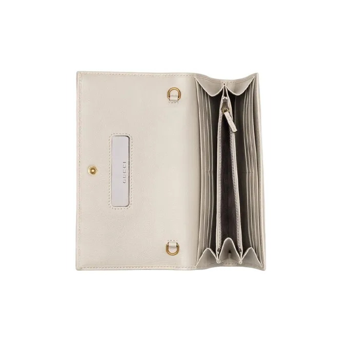 GUCCI Diana Leather Chain Wallet, Shoulder Bag, Crossbody Bag Women's White-6