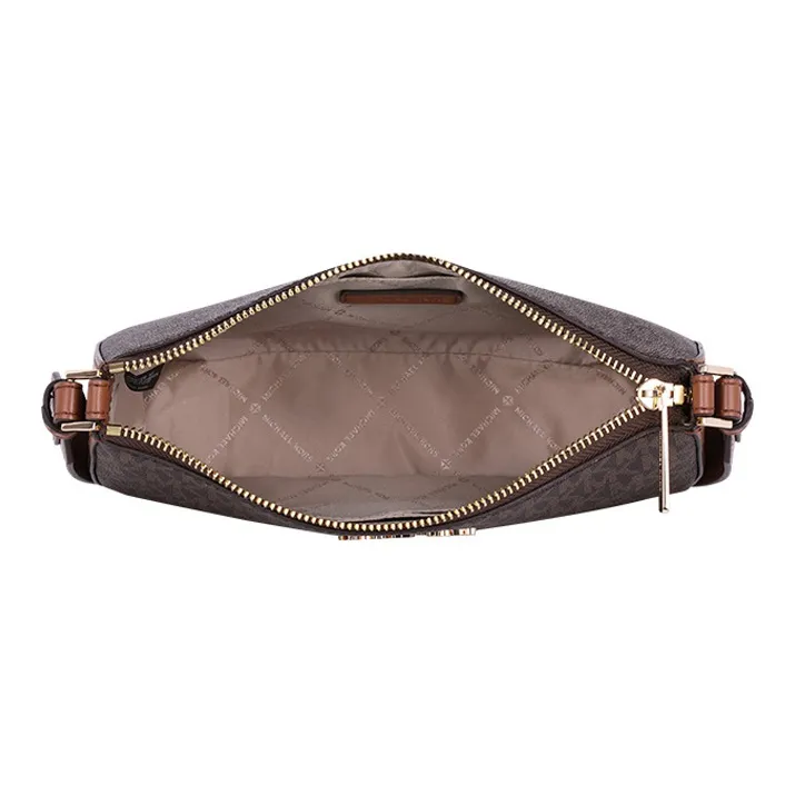 MICHAEL KORS Jet Set Travel Leather Shoulder Bag, Crossbody Bag Women's Dark Brown & Leather Brown-6
