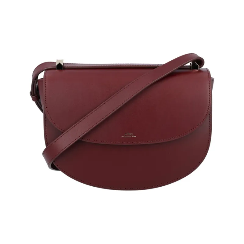 A.P.C Leather Shoulder Bag Crossbody Bag Women's Red-0