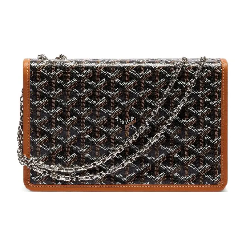 GOYARD Alexandre III Canvas With Leather Shoulder Bag Crossbody Bag Women's Black Brown-1