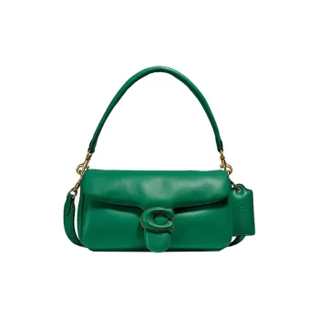 COACH Tabby Sheepskin Leather Portable Crossbody Bag, Shoulder Bag Women's Green