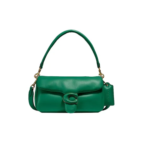 COACH Tabby Sheepskin Leather Portable Crossbody Bag, Shoulder Bag Women's Green