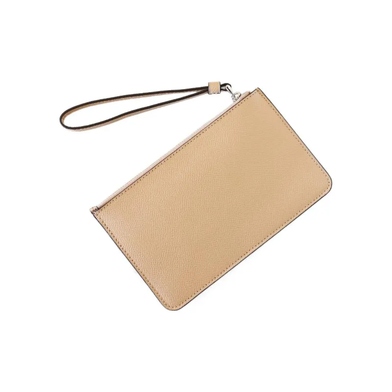 COACH Boxed Leather Clutch Card Holder Gift Box Set Women's Gold-3