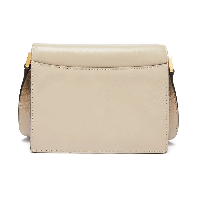 MARNI Trunk Cow Leather Portable Crossbody Bag Shoulder Bag Women's Light Gray-1