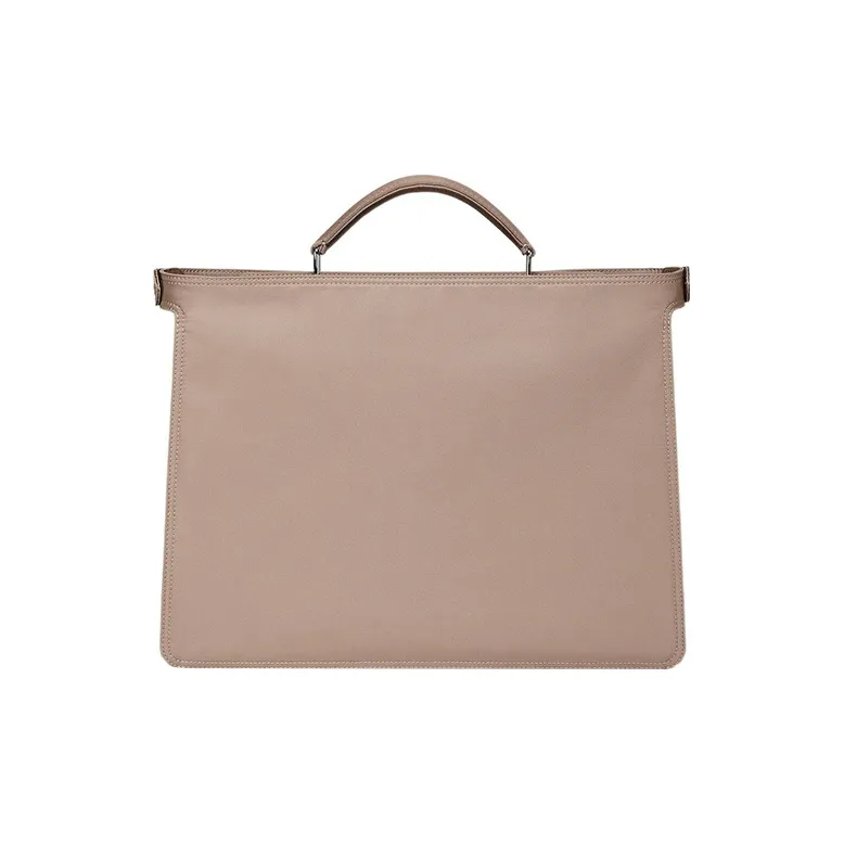 FENDI Peekaboo ISeeU Polyamide Shoulder Bag, Crossbody Bag, Handbag Medium Size Men's Beige-3