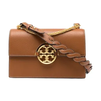 TORY BURCH Miller Grained Calfskin Trunk Bag Handbag Crossbody Bag Shoulder Bag Women's Brown