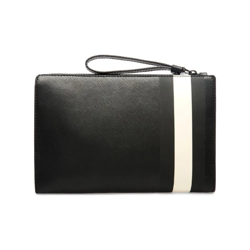 BALLY Canvas Coin Purse Clutch Regular Men's Black-3