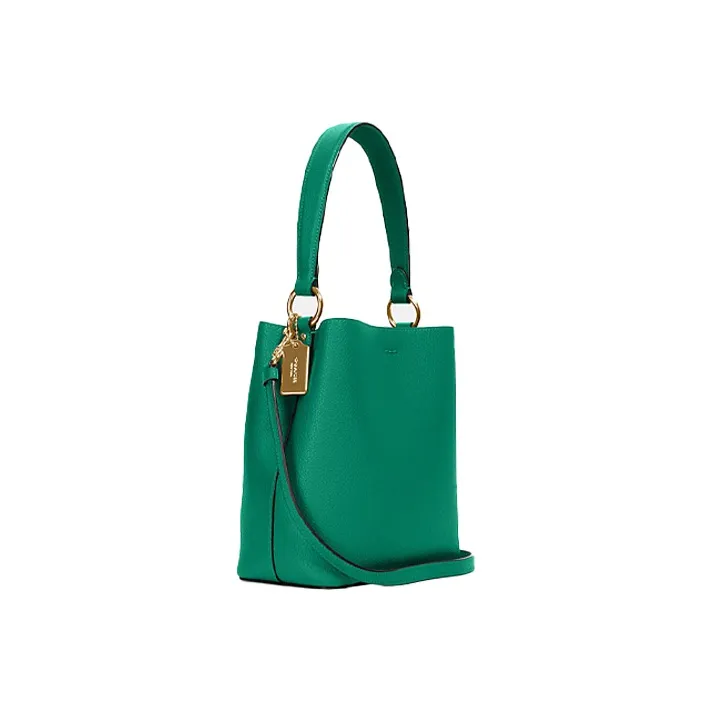 COACH Town Leather Crossbody Bag, Bucket Bag, Shoulder Bag Women's Green-1