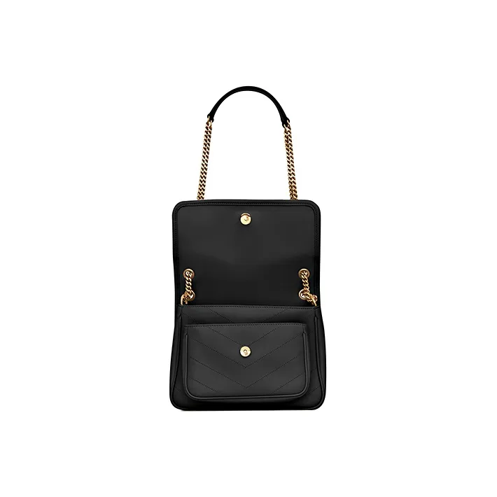 SAINT LAURENT Quilting Lambskin Hobo Bag, Chain Bag, Shoulder Bag, Crossbody Bag Mini Women's Black-3