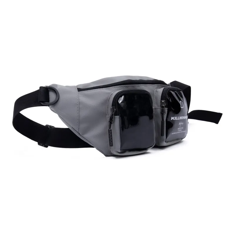KILLWINNER Polyester Crossbody One Shoulder Fanny Pack Regular Unisex Gray-3