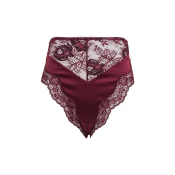 SAINT LAURENT High-Waist Lace-Detailed Briefs