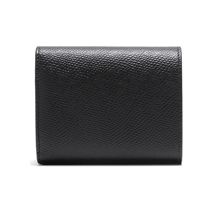 CELINE Cow Leather Wallet Women's Black-3