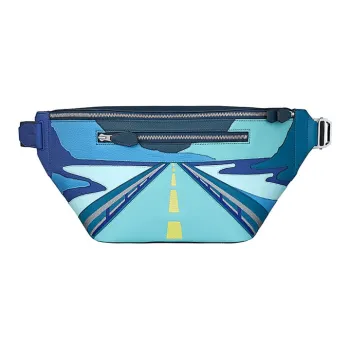 HERMES Cityslide Togo With Swift Calfskin And Clemence Bullock Leather Fanny Pack Men's Multicolor