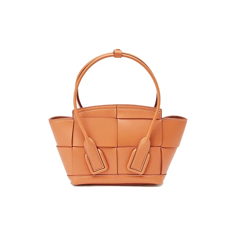 Bottega Veneta Smooth Finish Calfskin Bow And Arrow Bag, Shoulder Bag, Crossbody Handbag Mini Women's Caramel Brown-1