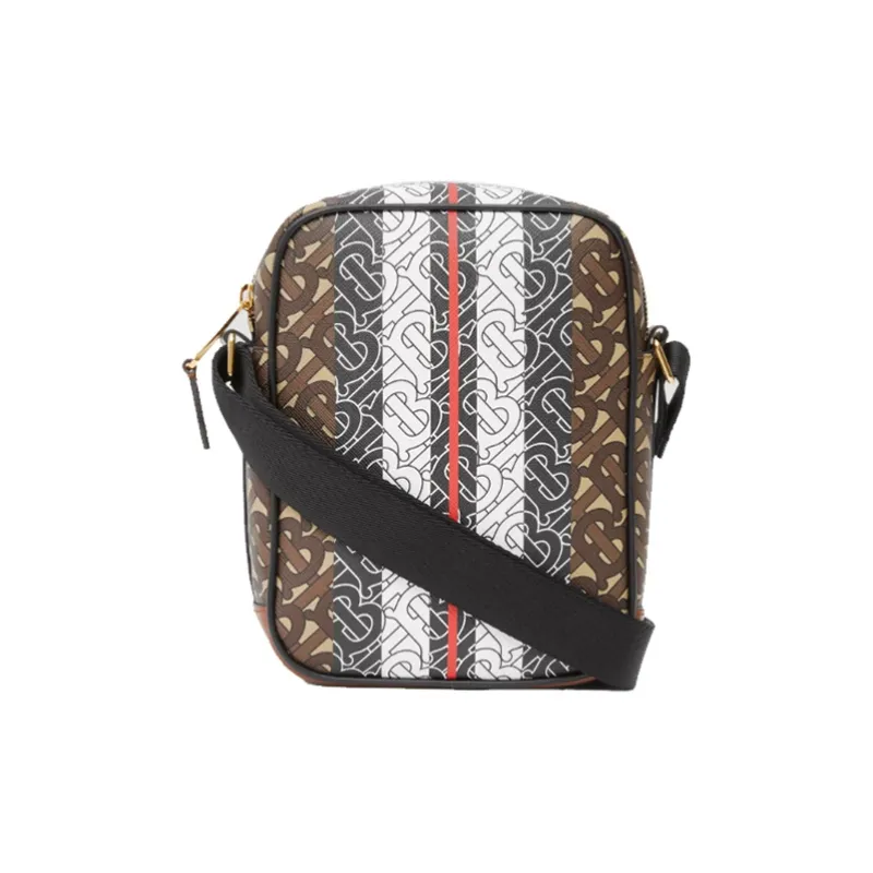 Burberry Canvas With Leather Shoulder Bag Crossbody Bag Regular Men's Mule Brown-3