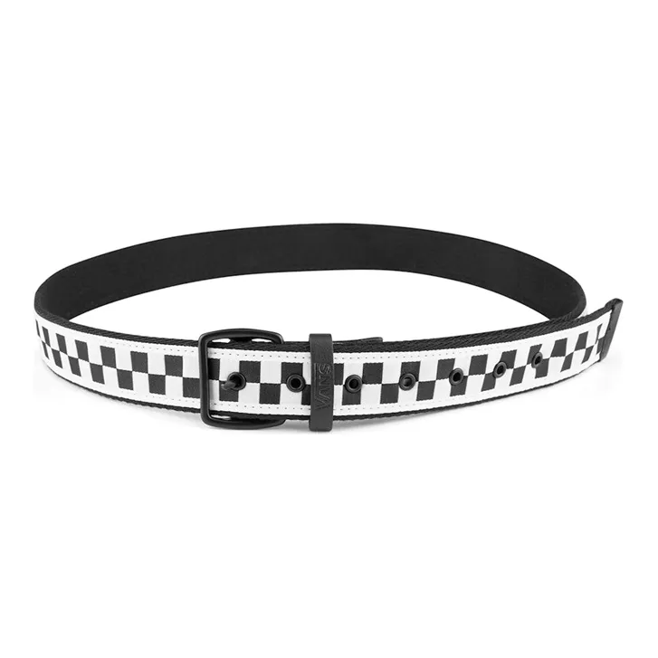 Vans Sports Belts Men Black White Checkerboard-2
