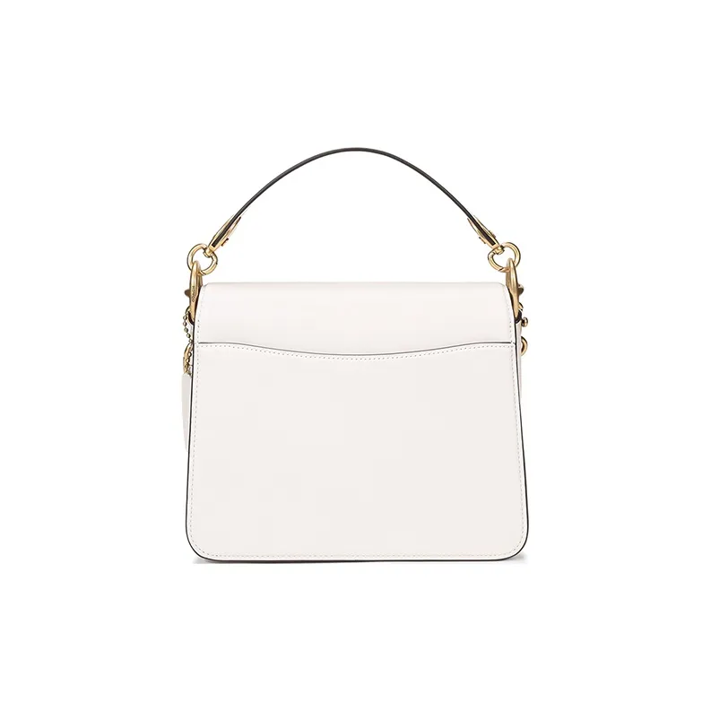 COACH Beat Leather One Shoulder Handbag Medium Size Women's Pink White-3