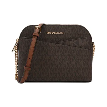 MICHAEL KORS Jet Set Travel PVC Dome Bag Shoulder Bag Crossbody Bag Women's Acorn Brown