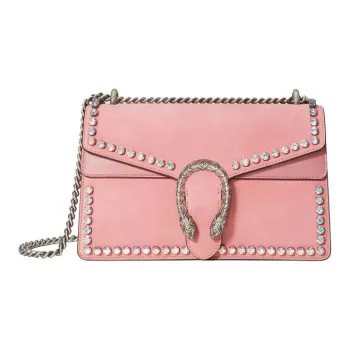 GUCCI Dionysus Suede Chain Bag Shoulder Bag Crossbody Bag Handbag Small Size Women's Pink/Candy Color