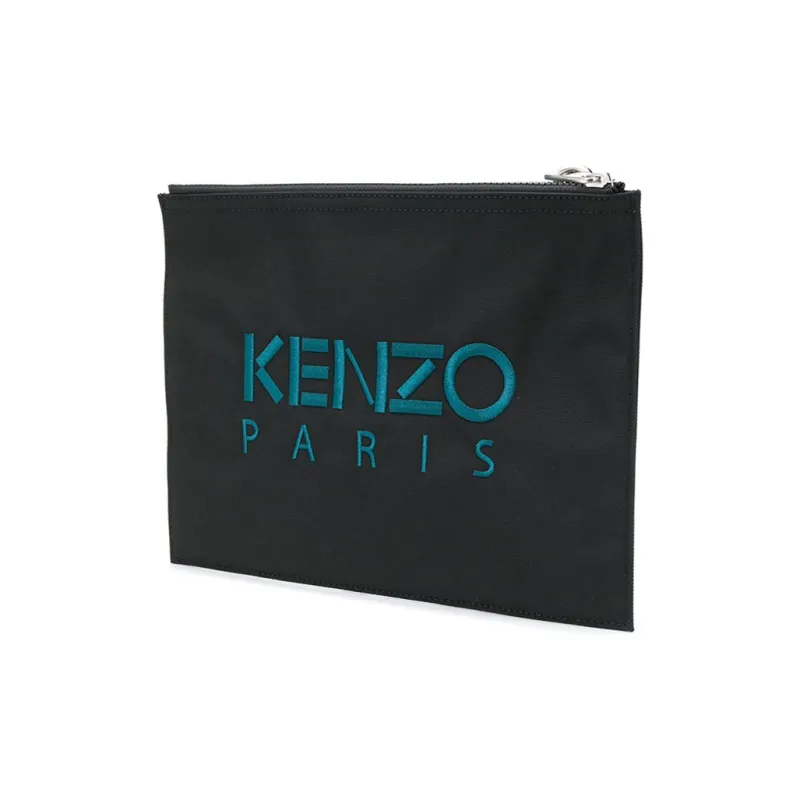 KENZO Classic Tiger Head Nylon Clutch Regular Men's Black-2