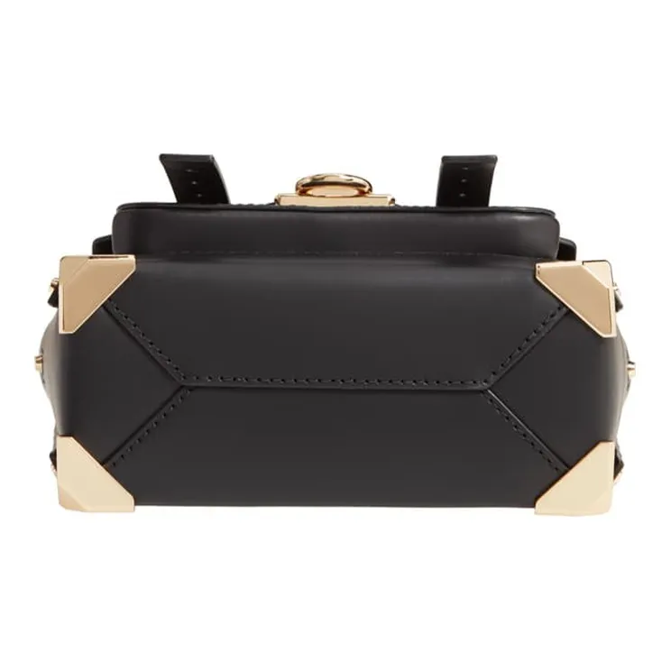 MICHAEL KORS Manhattan Cow Leather Satchel Bag Crossbody Bag Shoulder Bag Small Size Women's Black-3