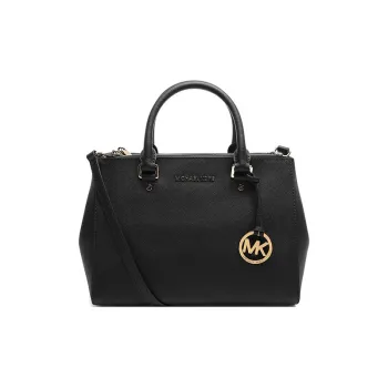 MICHAEL KORS MK Sutton Cow Leather Shoulder Bag, Crossbody Bag, Handbag Medium Size Women's Black