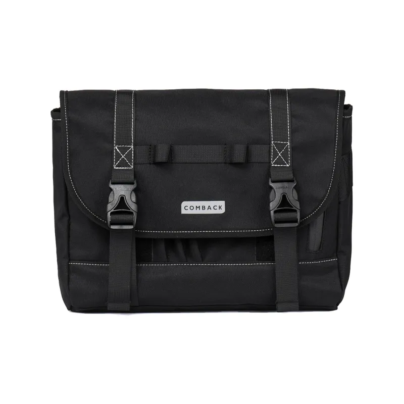 COMBACK Polyamide Computer Messenger Bag, Crossbody Bag Regular Unisex Black/White-1