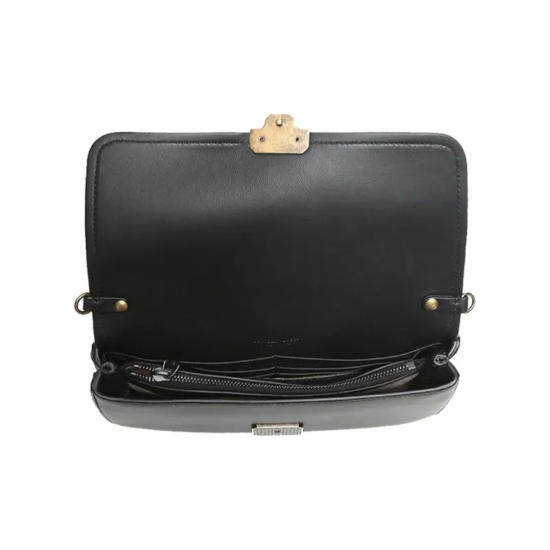 Bottega Veneta Sheepskin Portable Crossbody Bag Shoulder Bag Women's Black-3