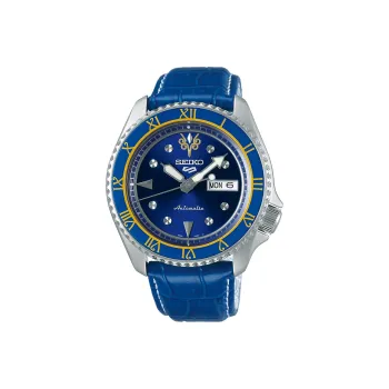 SEIKO Street Fighter Collection Mechanical Movement Leather Strap Watch Men's Watches Blue Dial SRPF17K1