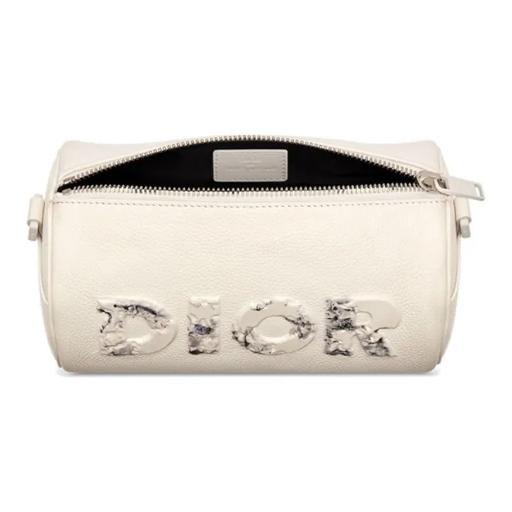 DIOR Daniel Arsham Collaboration Grained Calfskin Cylinder Bag Shoulder Bag Crossbody Bag Regular Men's White-2