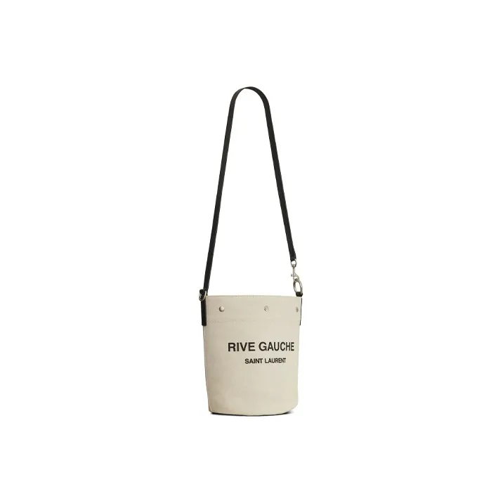 SAINT LAURENT Rive GaucheVicky Canvas With Leather Canvas Bag, Bucket Bag, Crossbody Bag, Shoulder Bag Women's-2