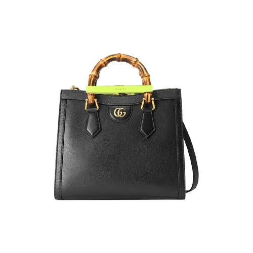 GUCCI Leather Shoulder Bag Crossbody Bag Handbag Small Size Unisex Black