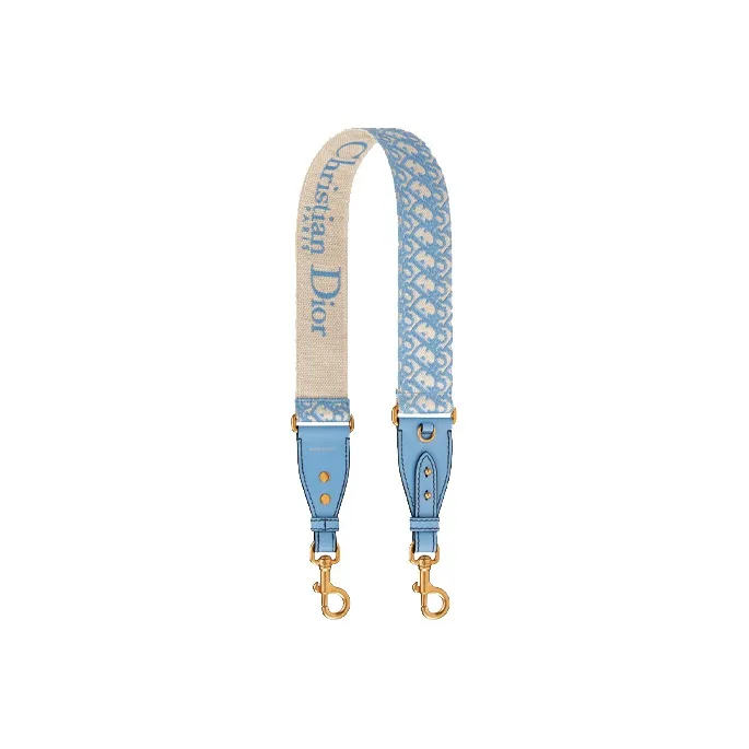 DIOR Cow Leather Bag Straps Women's Cornflower Blue-0