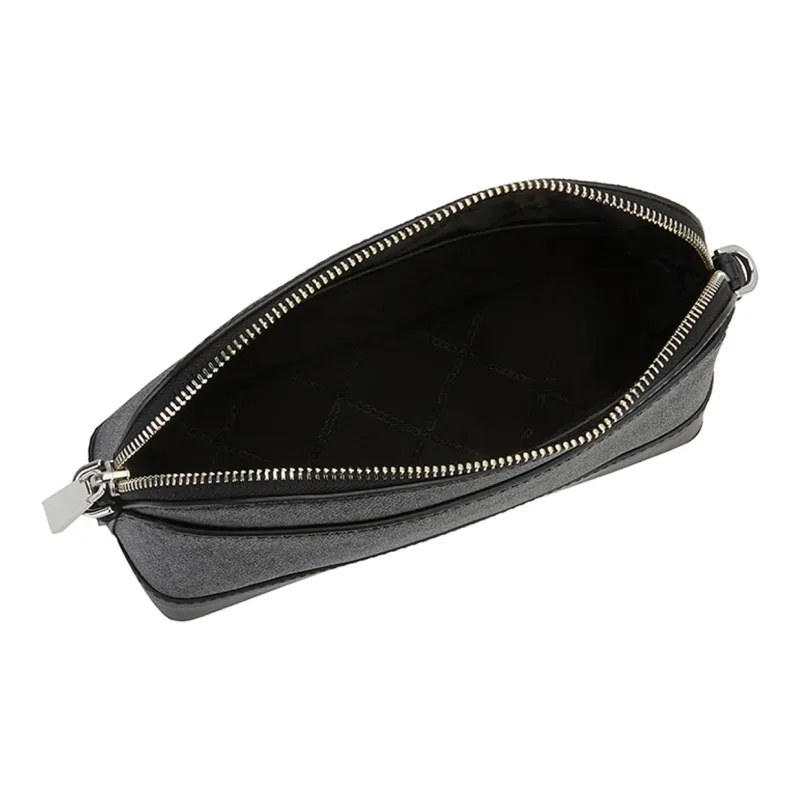 MICHAEL KORS Charm PVC Shoulder Bag Women's Black-3