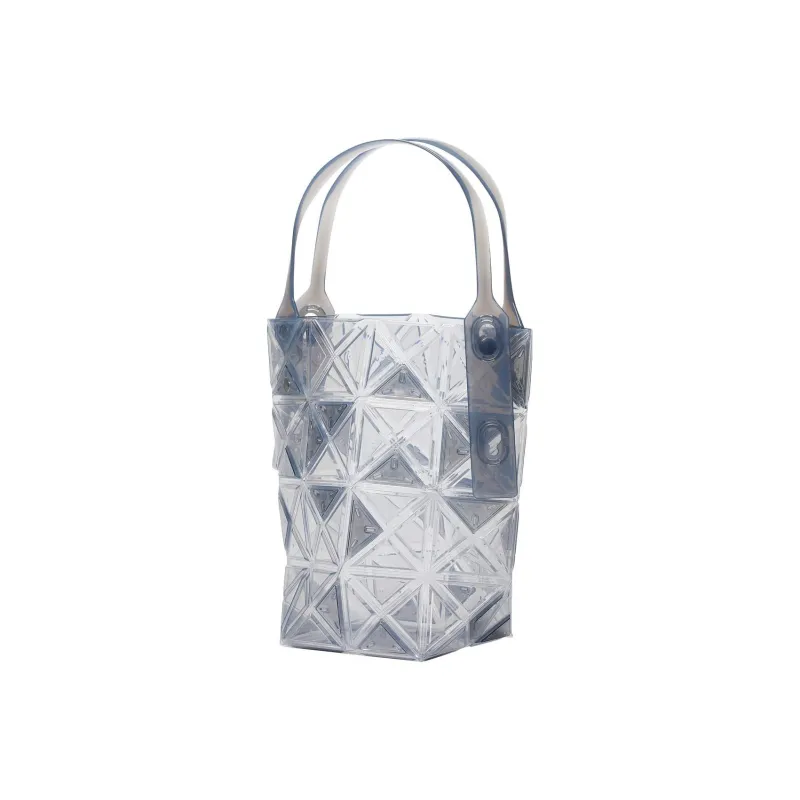 ISSEY MIYAKE Rubber Shoulder Bag, Crossbody Bag, Handbag Medium Size Women's Gray-1